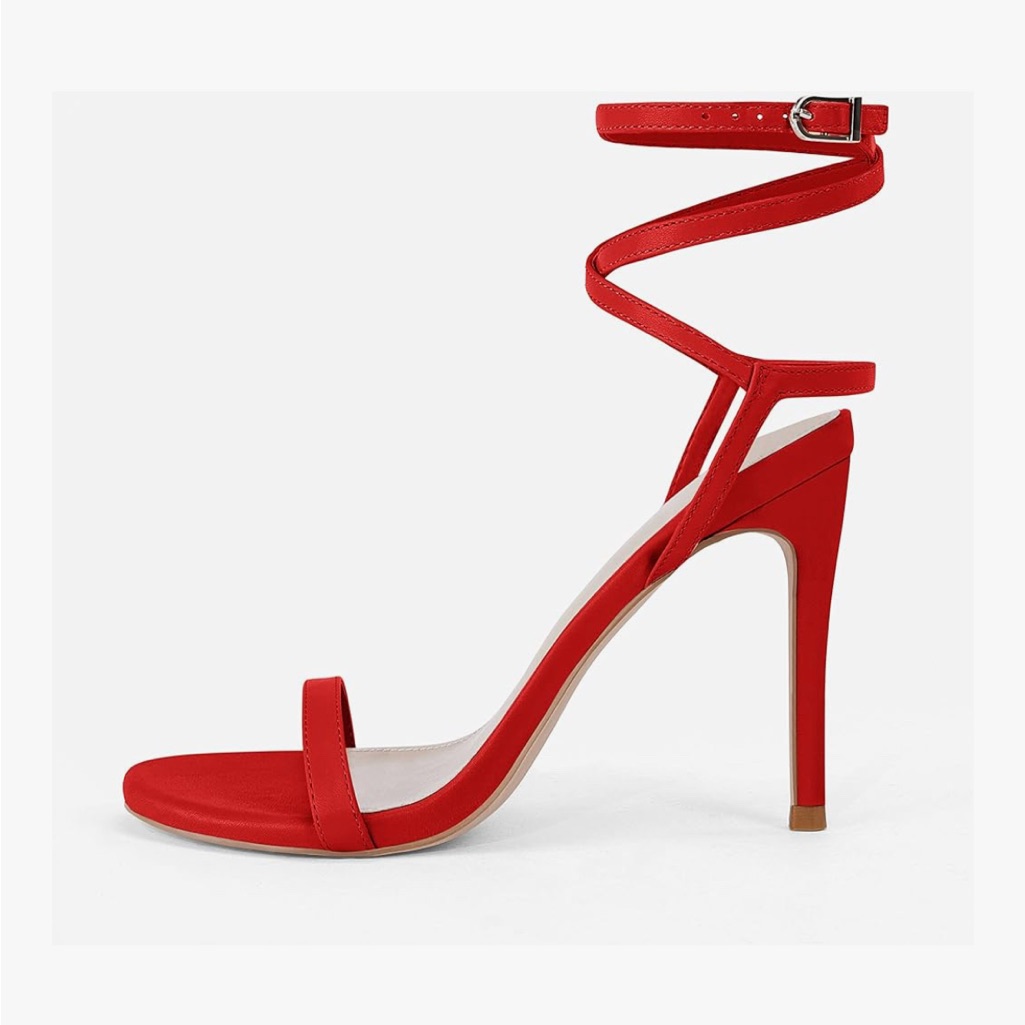Coutgo Red Strappy Heels